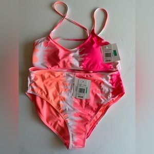 Vibrant Pink and Orange Bikini Set